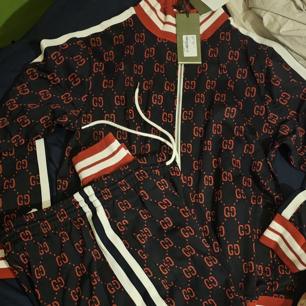 Gucci Black and Red Logo Tracksuit
